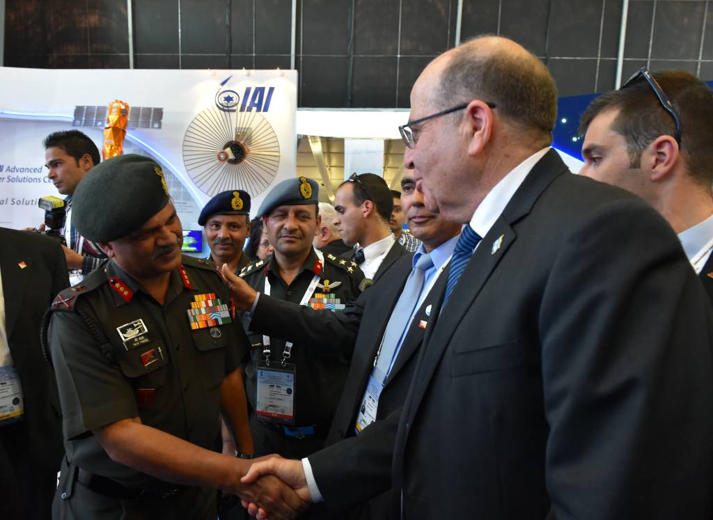 Israeli Defense Minister Moshe Ya'alon in Bangalore, India. (Ariel Hermoni/Ministry of Defense)