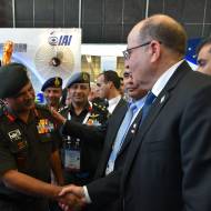 Israeli Defense Minister Moshe Ya'alon in Bangalore, India. (Ariel Hermoni/Ministry of Defense)