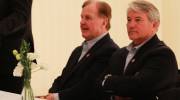 Rep. Robert Pittenger (R-NC) and Rep. Dennis Ross (R-FL). (Reemon Silverman,Tazpit News Agency)