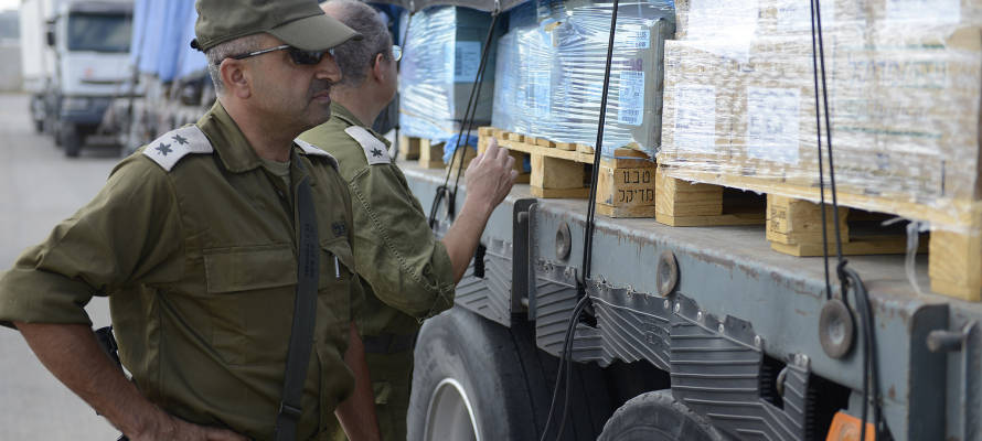 The IDF facilitated the transfer of approximately 100 tons of medical supplies and goods into Gaza. (IDF)