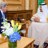 Saudi King Salman and US Secretary Kerry
