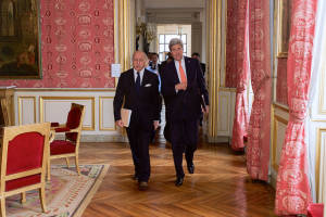 French FM Laurent Fabius and US Secretary John Kerry