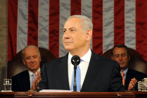 Netanyahu addresses US Congress in 2014.