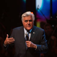 Jay Leno visits Israel. (Flash90)