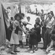 Jewish refugees from Arab lands in a transit camp in Israel. (Wikipedia)