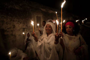 Ethiopian Orthodox Christians worship freely in Israel. (Yonatan Sindel/Flash90)