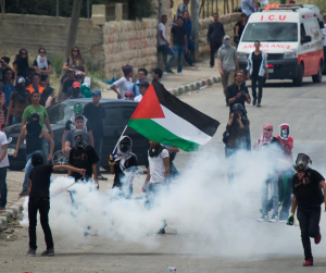 Palestinians riot in Judea and Samaria. (IDF)