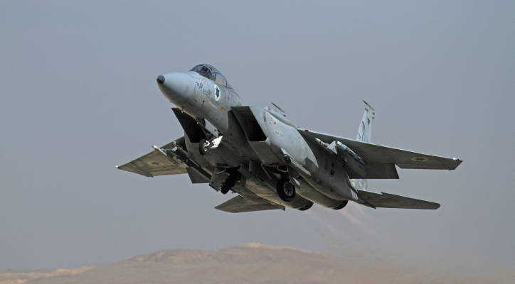 An Israeli F-15 jet.