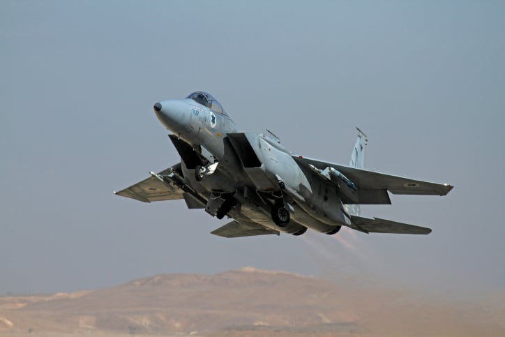 An Israeli F-15 jet.