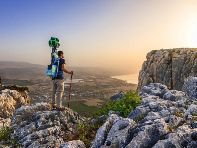 Google Street View Trekker camera on the Israel Trail