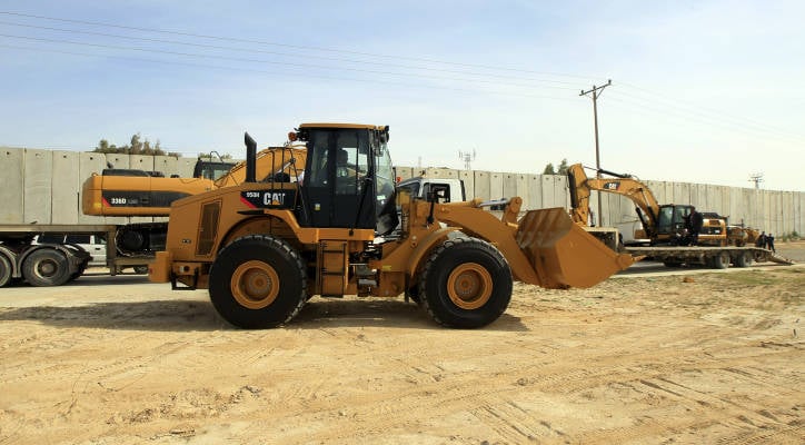 A tractor in Gaza.