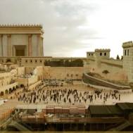 Jerusalem with the Jewish Temple Beit Hamikdash Rebuilt