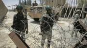 Egyptian soldiers on the border with Gaza