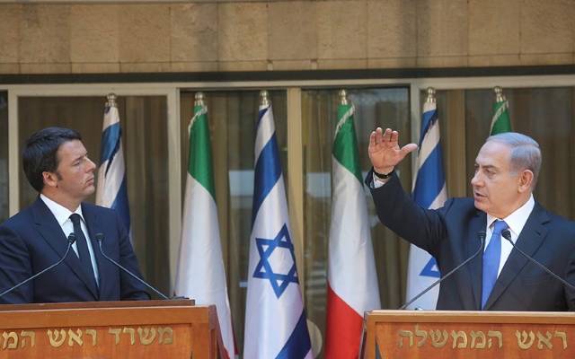 Netanyahu Renzi Italy