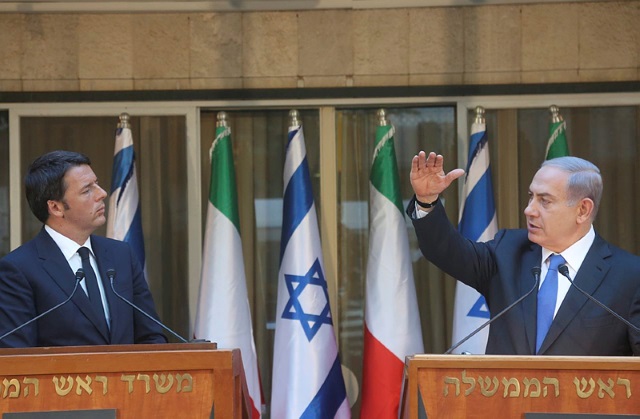 Netanyahu Renzi Italy