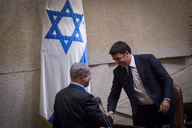 Italy Renzi Netanyahu Knesset