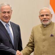 Indian PM Modi and Netanyahu