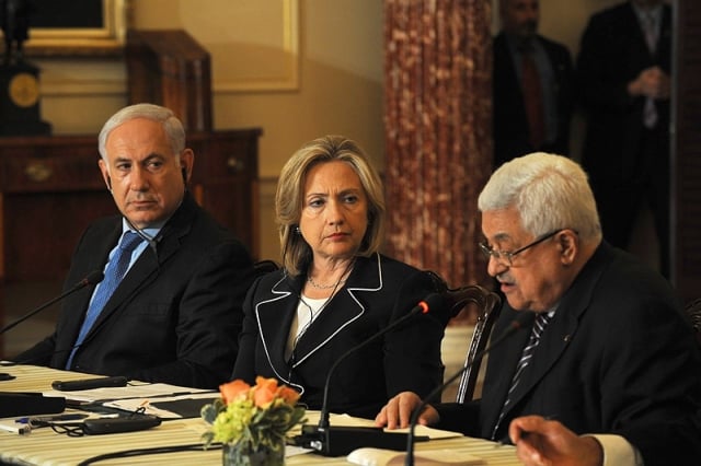 Netanyahu Clinton Abbas