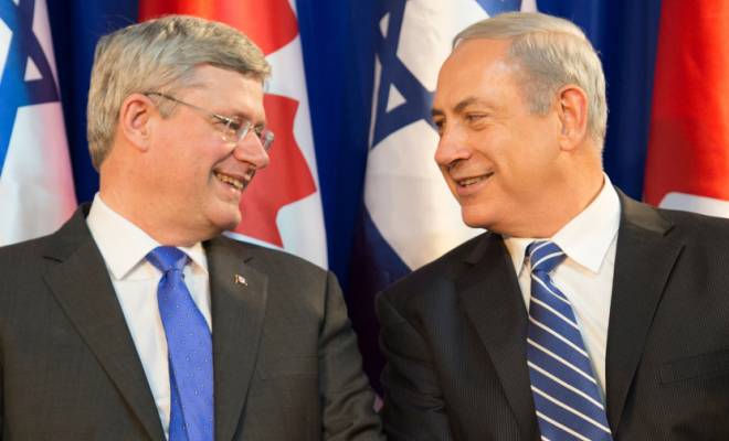 harper and netanyahu