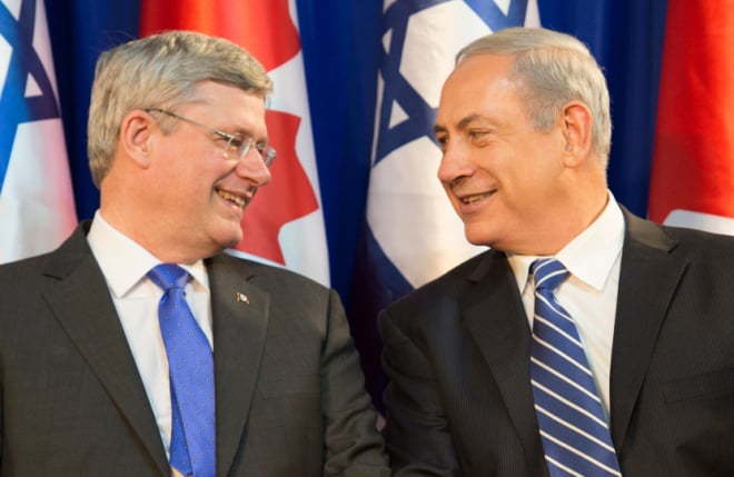 harper and netanyahu