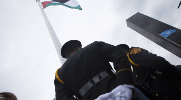 UN Palestinian Flag Raising Ceremony