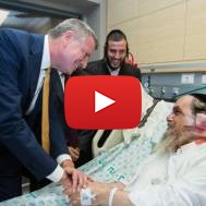 New York City Mayor Bill de Blasio Visits Injured Israeli Civilians Victims of Palestinian Terror