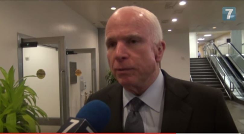 US Senator John McCain Uges Support for Israel by US government and President Obama