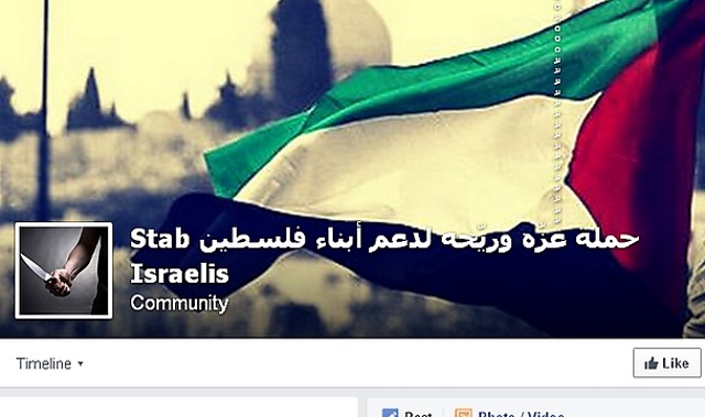 stab Israelis facebook