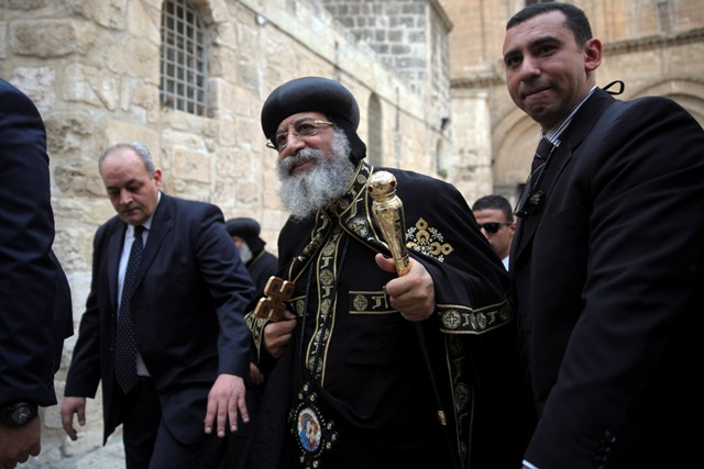 Coptic Orthodox Church Pope Tawadros II in Jerusalem