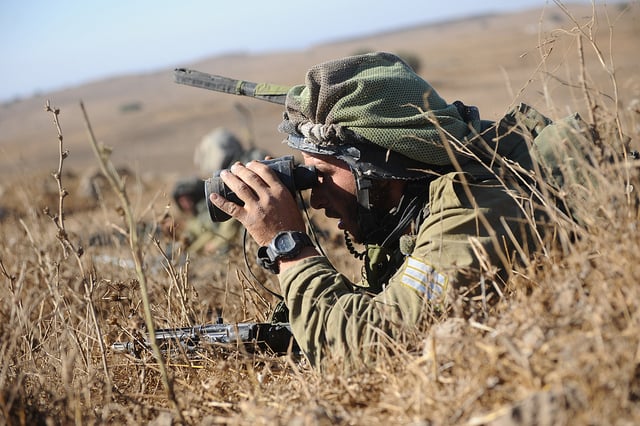 IDF forces in the Golan Heights