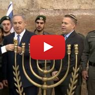 Prime Minister Netanyahu Lights First Candle of Chanukah 5776