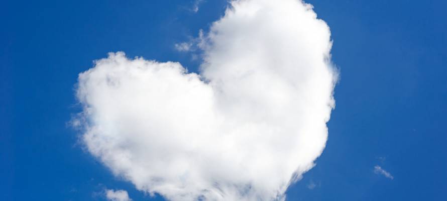 cloud shaped as a heart