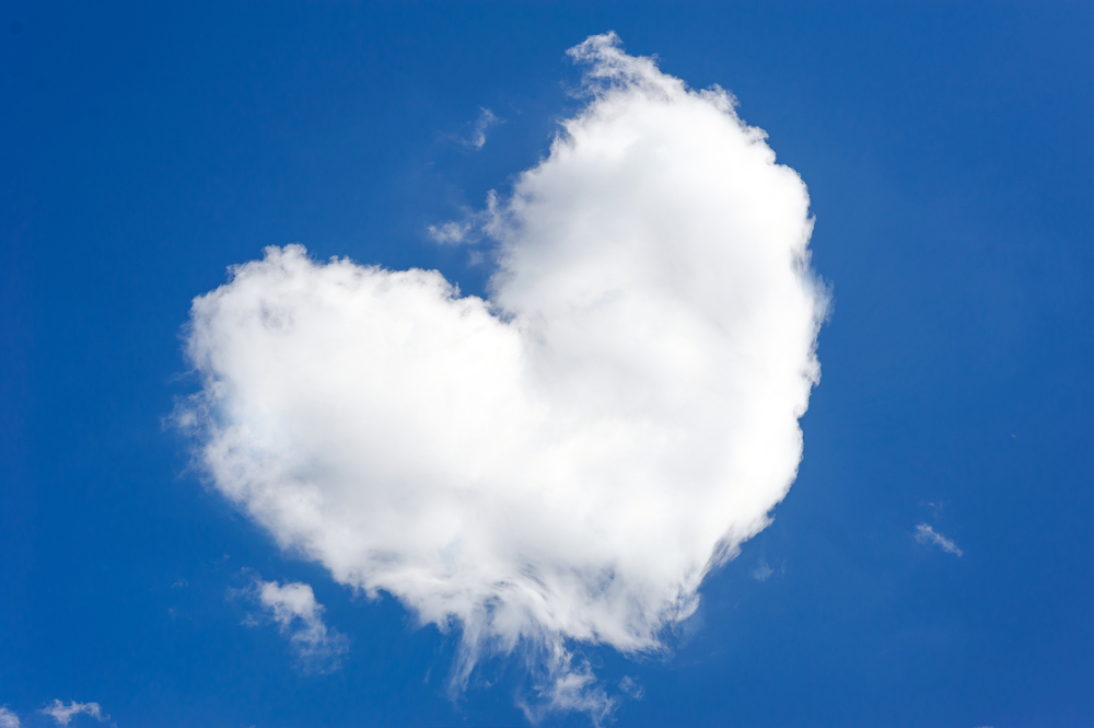 cloud shaped as a heart