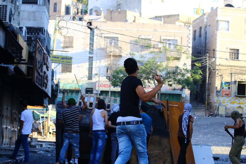 rock-throwing Palestinian terror