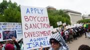 An anti-Israel demonstration in the U.S.