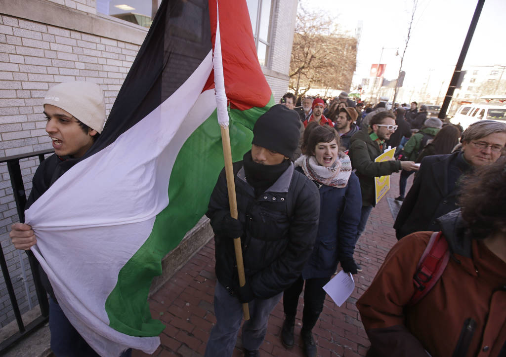 anti-Semitic US student Protest