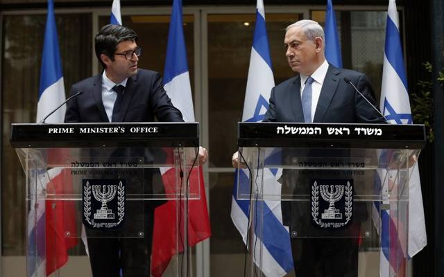 Netanyahu and French Ambassador to Israel Patrick Maisonnave