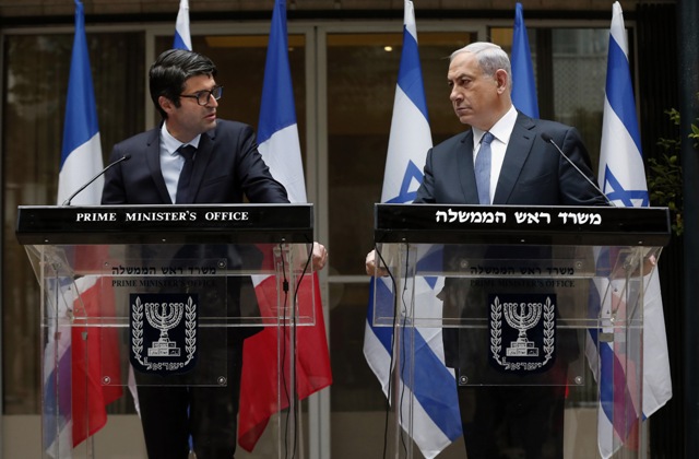 Netanyahu and French Ambassador to Israel Patrick Maisonnave