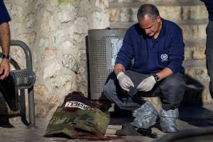 escena del ataque terrorista en la ciudad vieja de Jerusalén