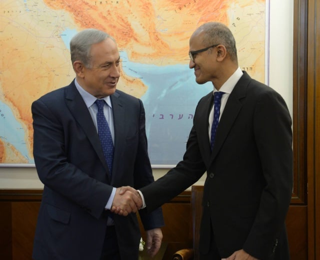 PM Netanyahu and Microsoft CEO Nadella