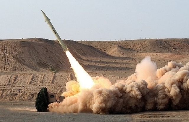 Iran's military launches a missile