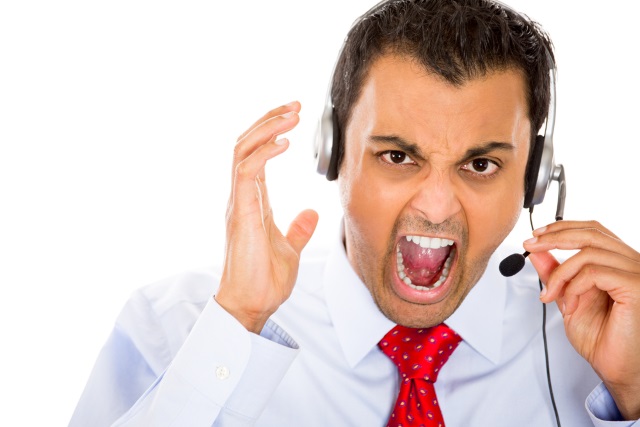 Angry call operator