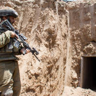 IDF forces expose a terror tunnel during Operation Protective Edge. (IDF)