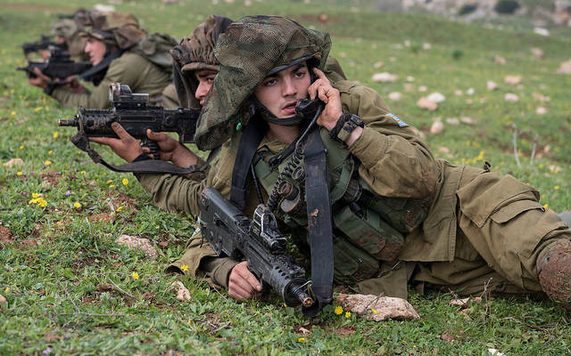 IDF forces training in the Golan Heights