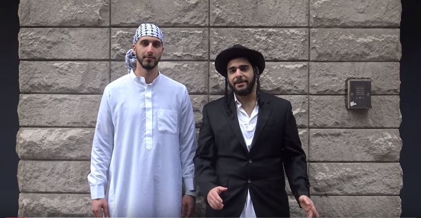 Jew and Moslem walking together