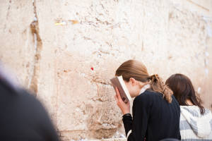 Jew praying at Western Wall