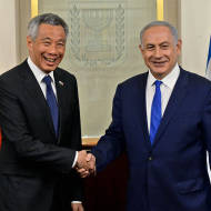 PM Netanyahu with Singapore PM Lee Hsien Loong in Jerusalem