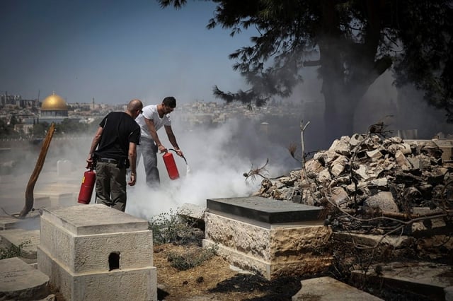 Mount of Olives vandalism