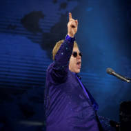 Sir Elton John performed in Tel Aviv on Thursday. (Miriam Alster/Flash90)