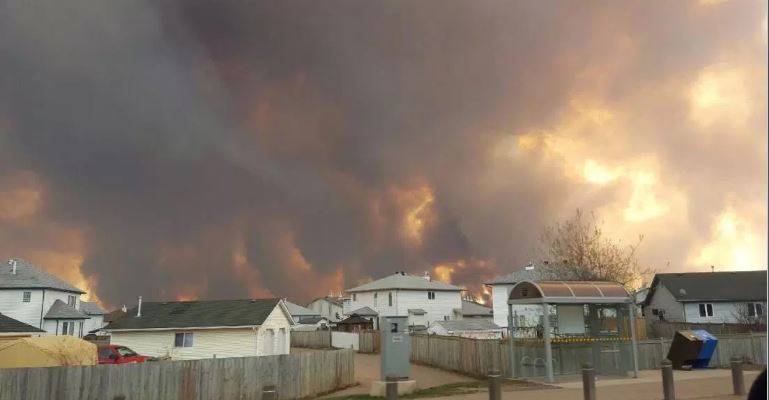 Fire in Alberta, Canada